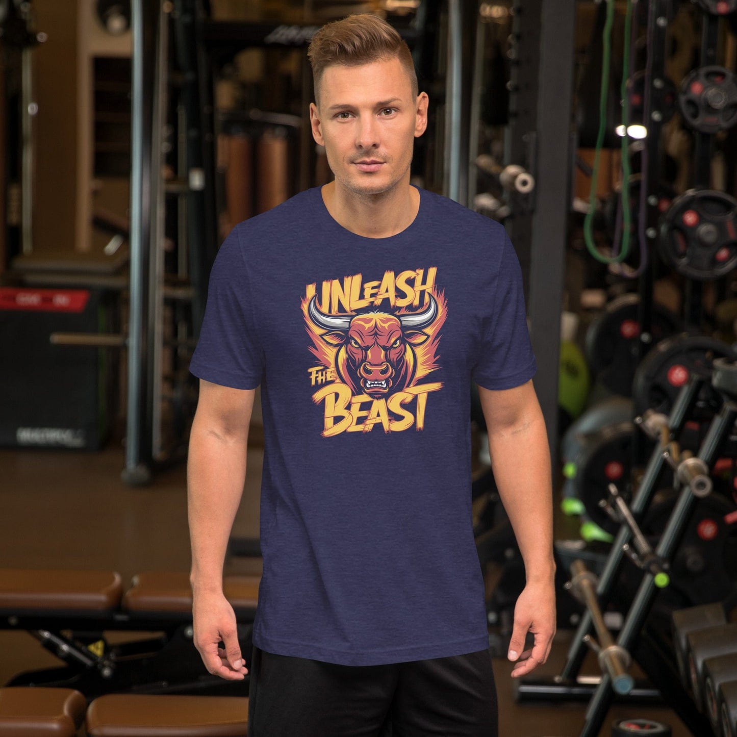 Padres Mágicos Azul medianoche jaspeado / S Camiseta "Desata la Bestia" de algodón suave - Para Bestias Pardas