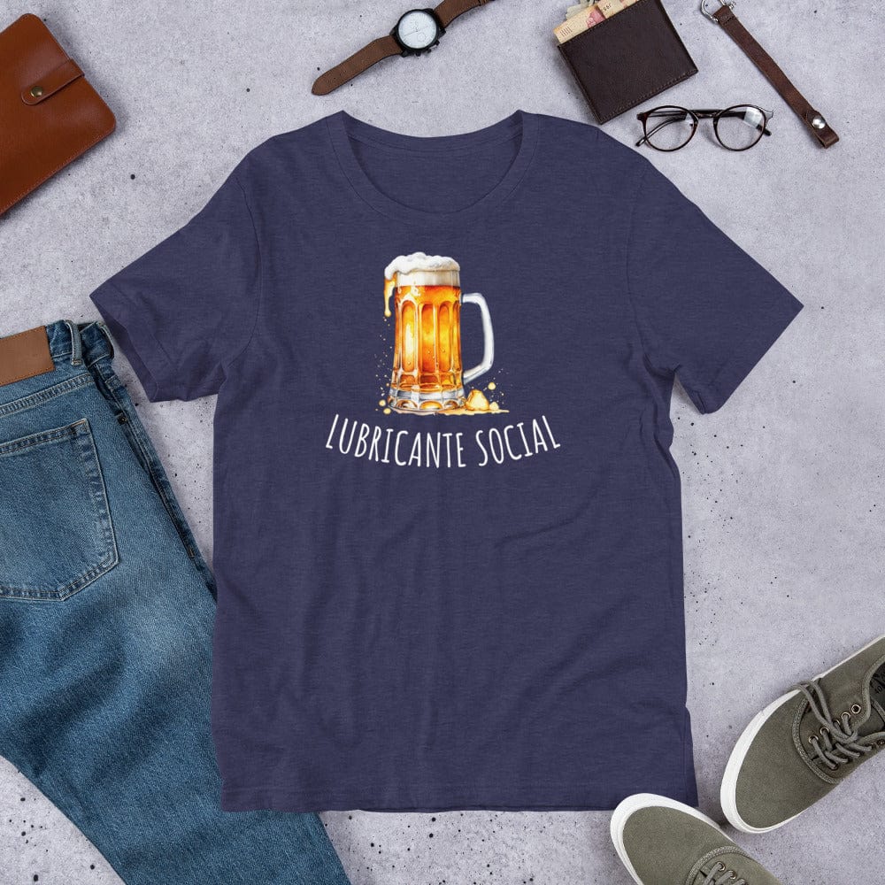 Padres Mágicos Azul medianoche jaspeado / S Camiseta "Lubricante Social" - Para Introvertidos