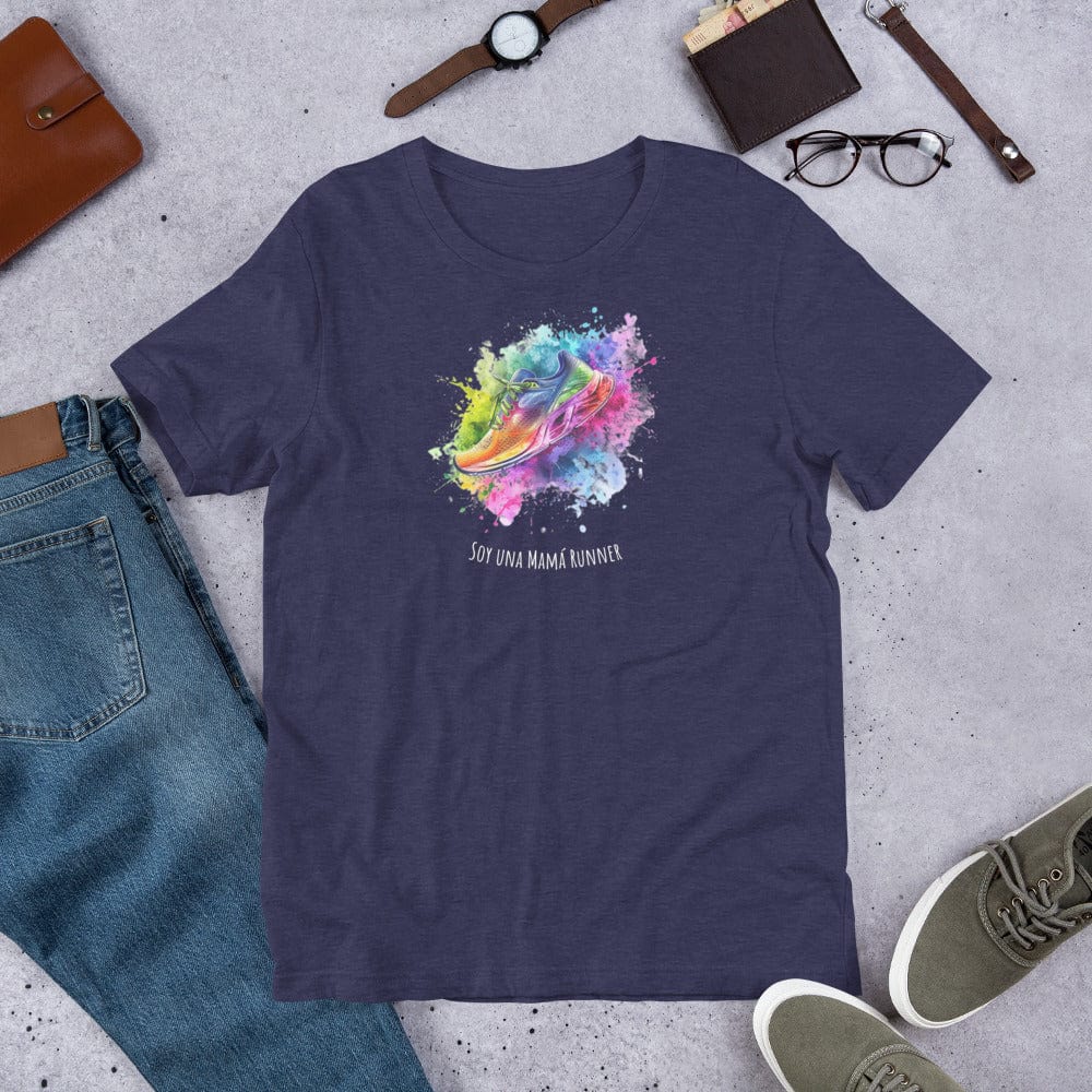Padres Mágicos Azul medianoche jaspeado / S Camiseta "Mamá Runner" - Para Madres Corredoras