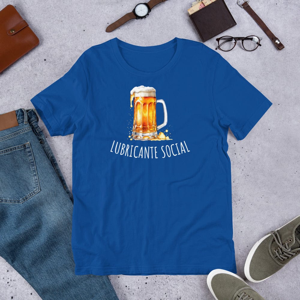 Padres Mágicos Azul real claro / S Camiseta "Lubricante Social" - Para Introvertidos