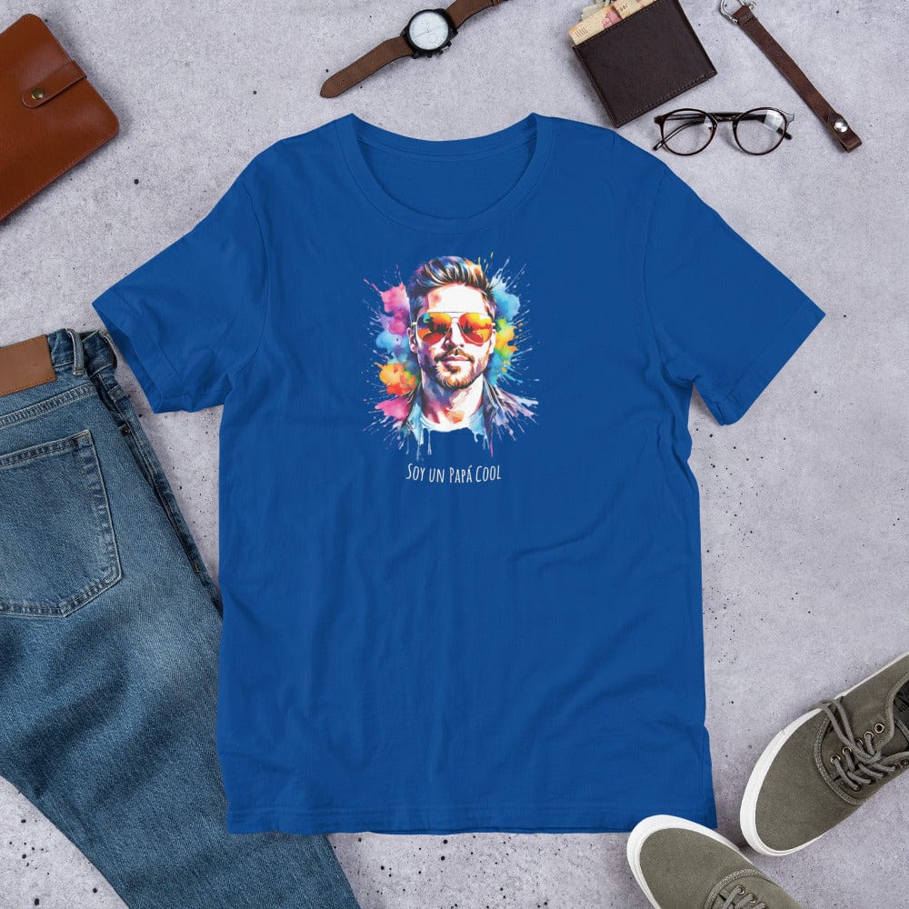 Padres Mágicos Azul real claro / S Camiseta "Papá Cool" - Para Padres con Estilo