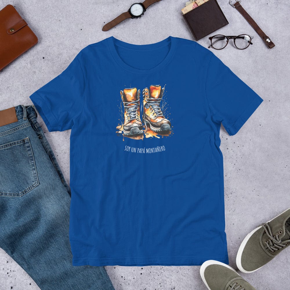 Padres Mágicos Azul real claro / S Camiseta "Papá Montañero" - Para Padres Amantes de la Montaña