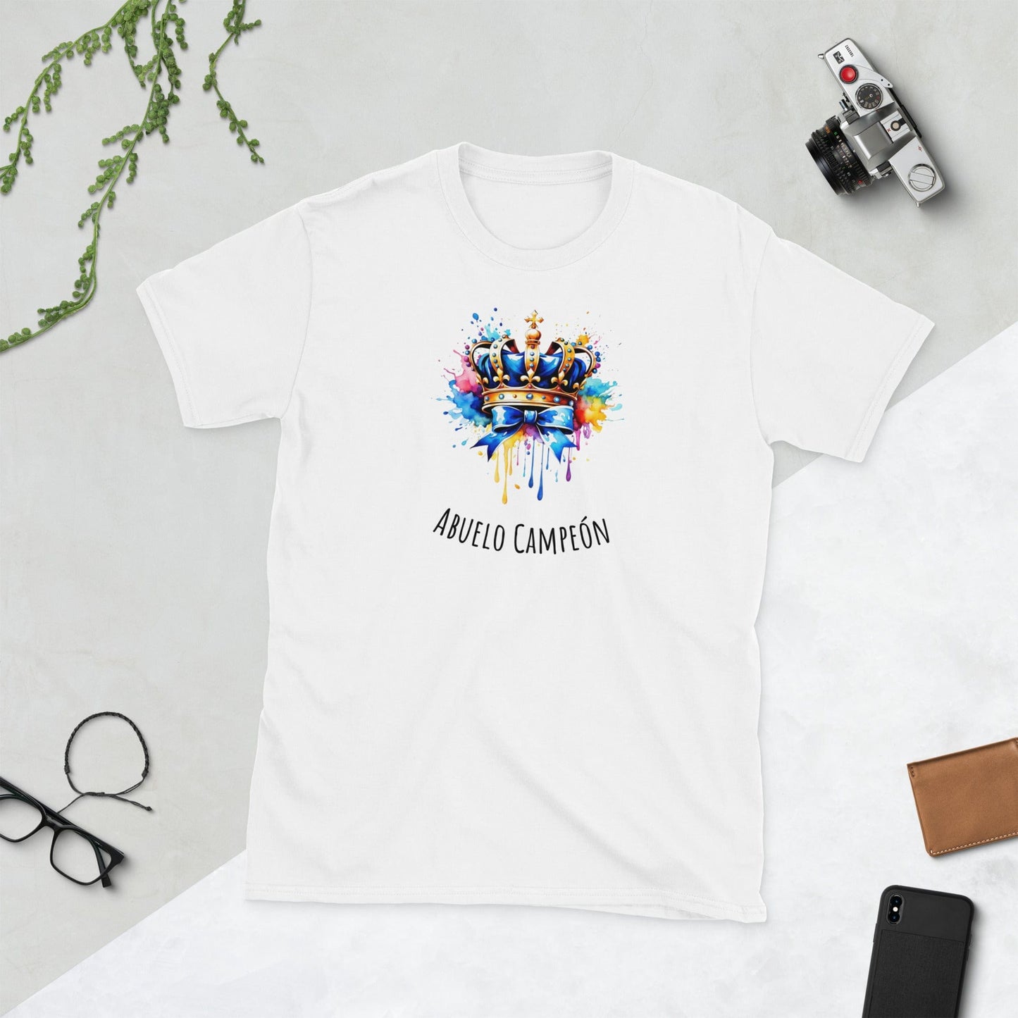 Padres Mágicos Blanco / S Camiseta "Abuelo Campeón" - Para Abuelos Guays