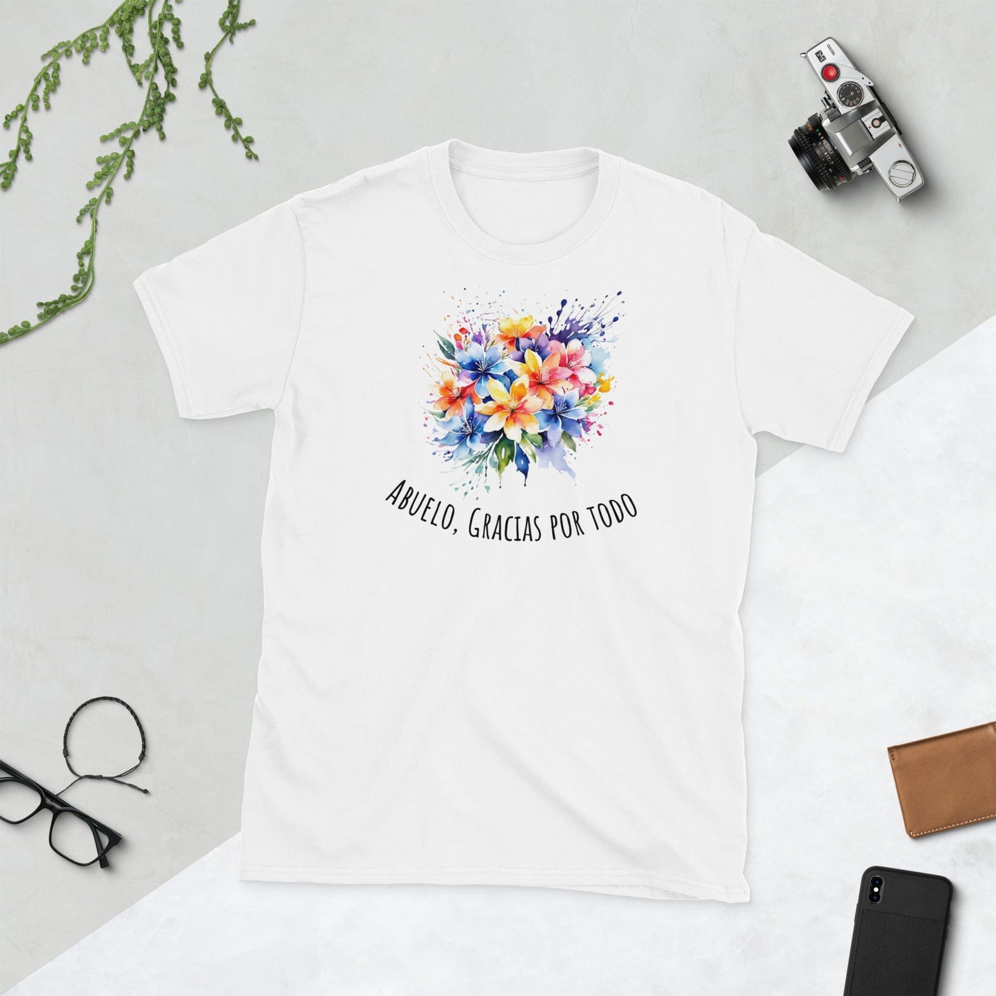 Padres Mágicos Blanco / S Camiseta "Abuelo, Gracias por Todo" - Para los Mejores Abuelos