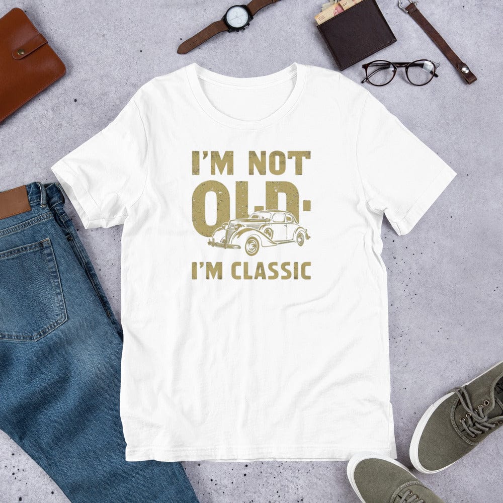 Padres Mágicos Blanco / S Camiseta Divertida "I'm Not Old, I'm Classic" - Diseño Retro