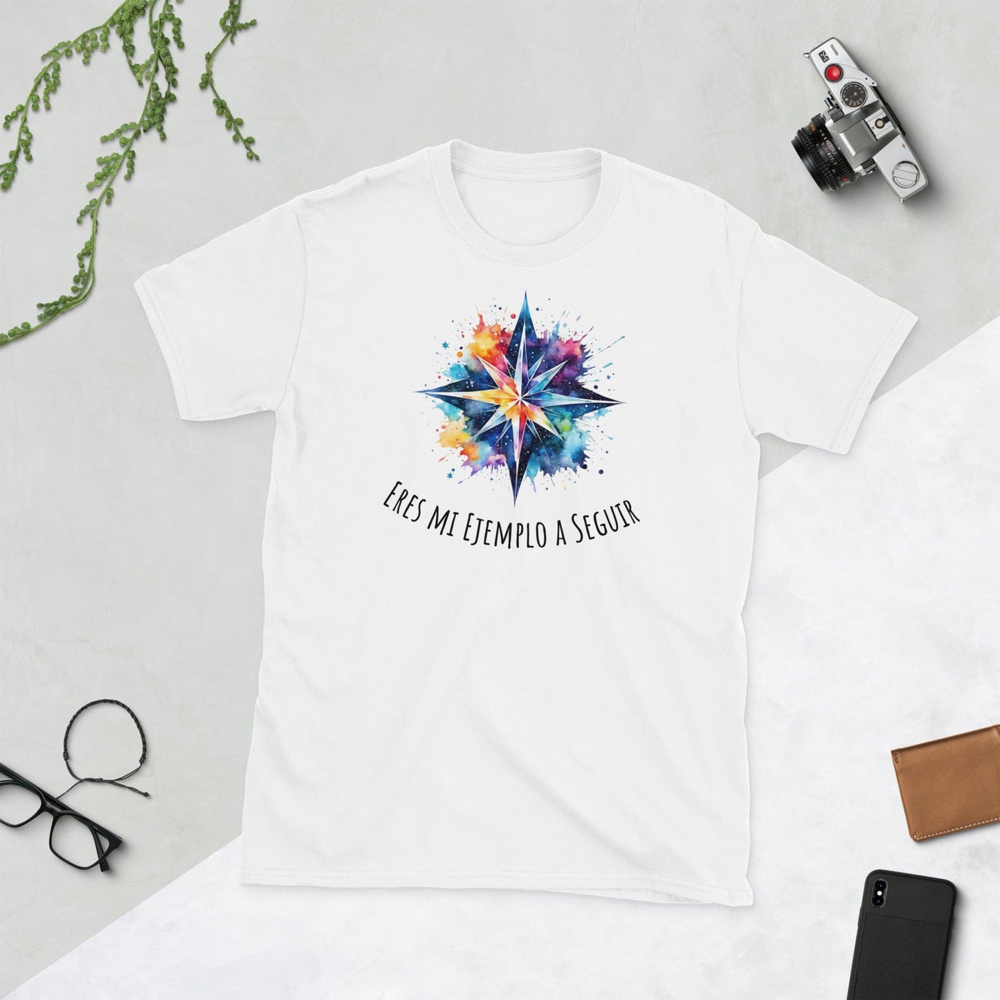 Padres Mágicos Blanco / S Camiseta "Eres Mi Ejemplo a Seguir" - Para Abuelos y Padres Inspiradores