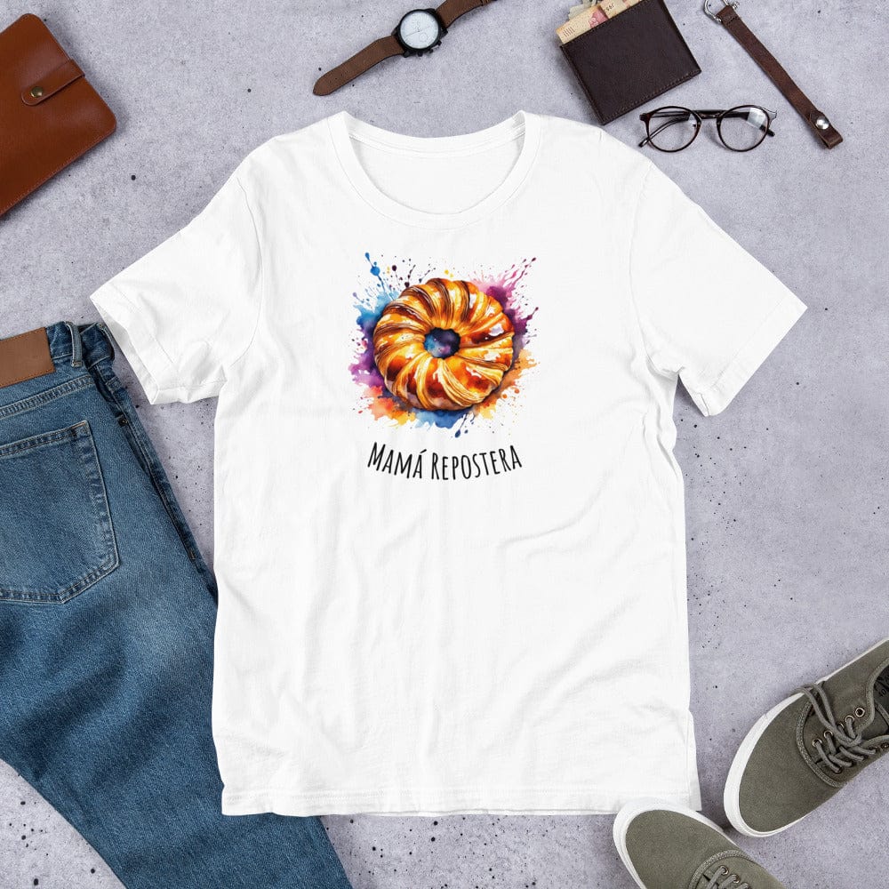 Padres Mágicos Blanco / S Camiseta Mamá Repostera - Estilo Dulce y Colorido para Amantes de la Repostería