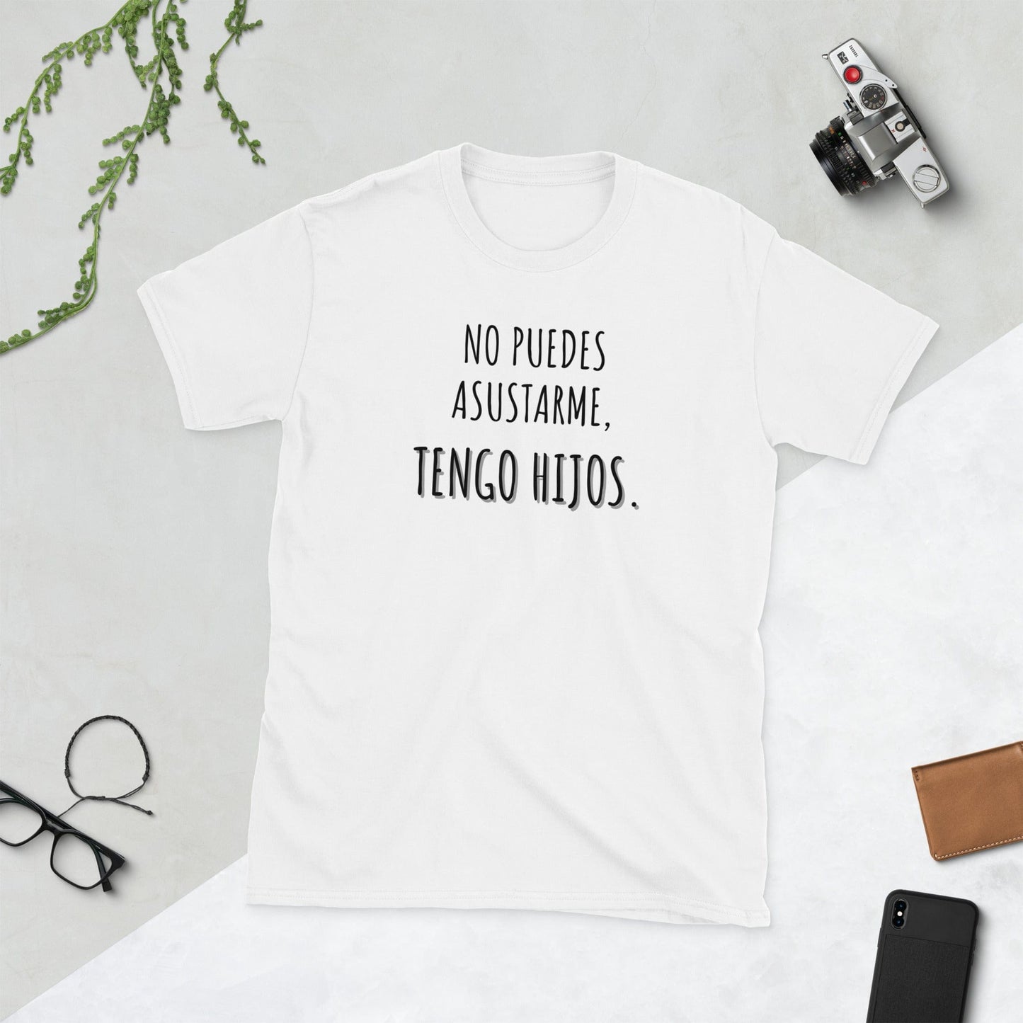 Padres Mágicos Blanco / S Camiseta "No Puedes Asustarme, Tengo Hijos" - Para Padres Valientes