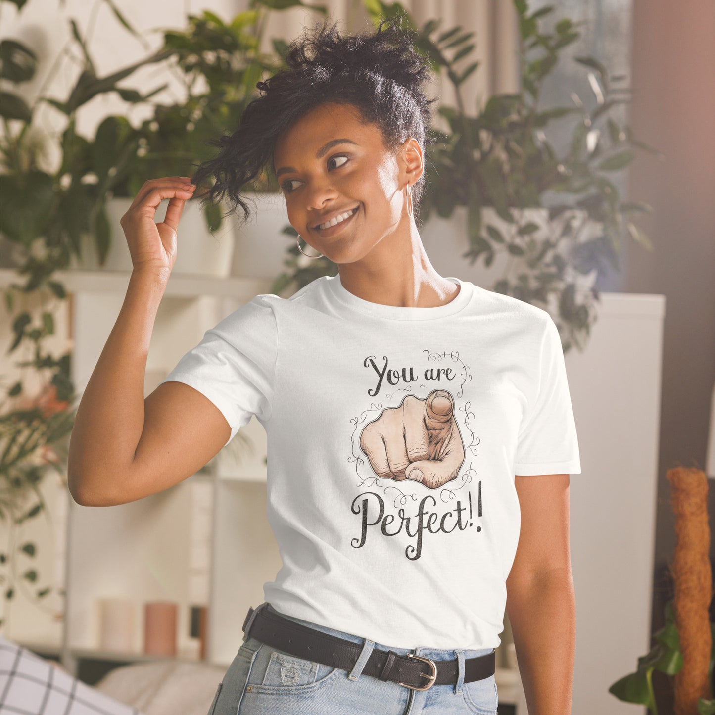 Padres Mágicos Blanco / S Camiseta You Are Perfect - Mensaje Positivo y Motivador