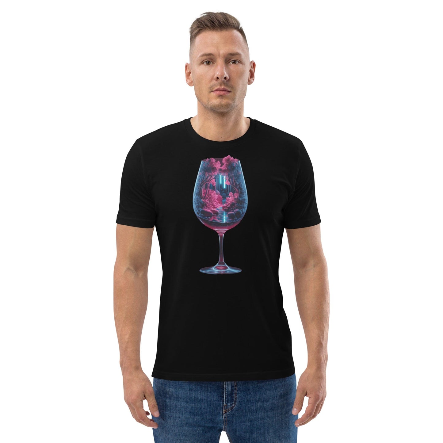 Padres Mágicos Camiseta "Bosque Futurista de Neón" de Algodón Orgánico - Ideal para Amantes del Futuro