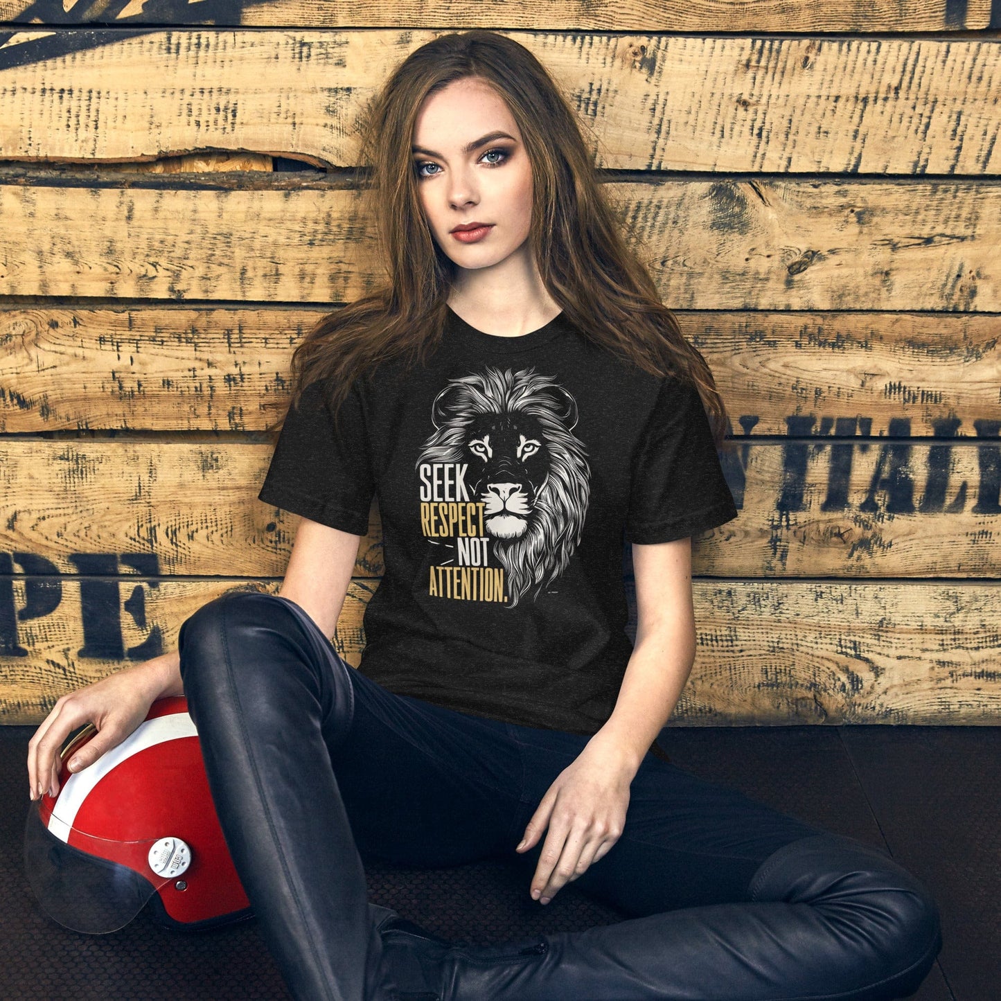 Padres Mágicos Camiseta Motivadora "Seek Respect Not Attention" - Diseño de León