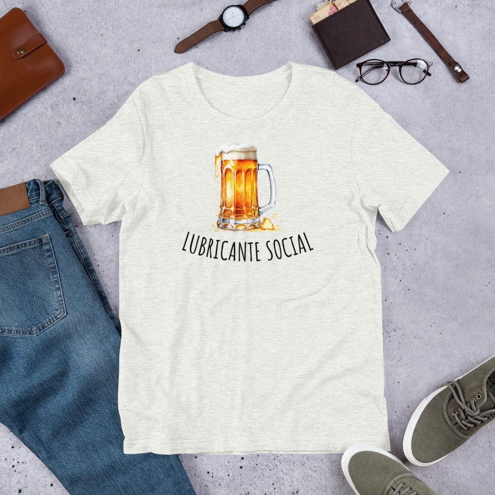 Padres Mágicos Ceniza / S Camiseta "Lubricante Social" - Para Introvertidos