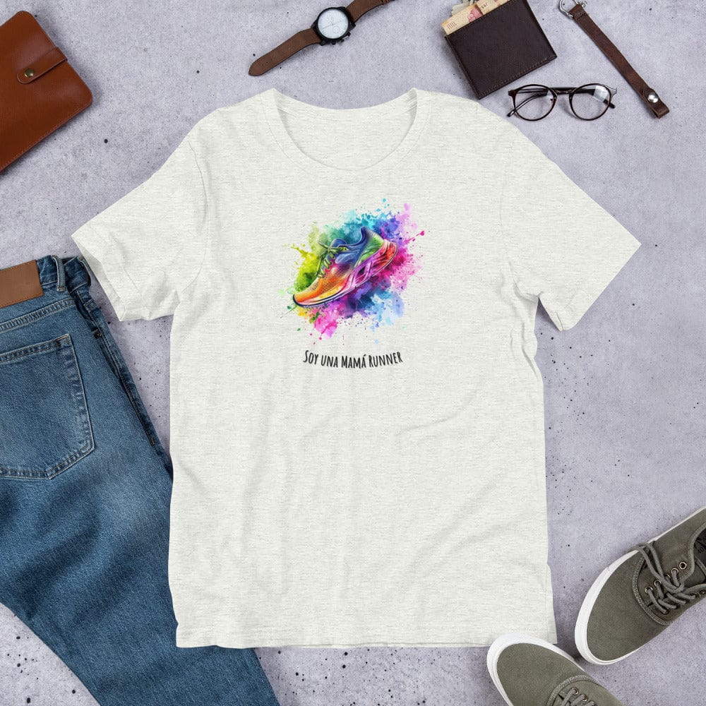 Padres Mágicos Ceniza / S Camiseta "Mamá Runner" - Para Madres Corredoras