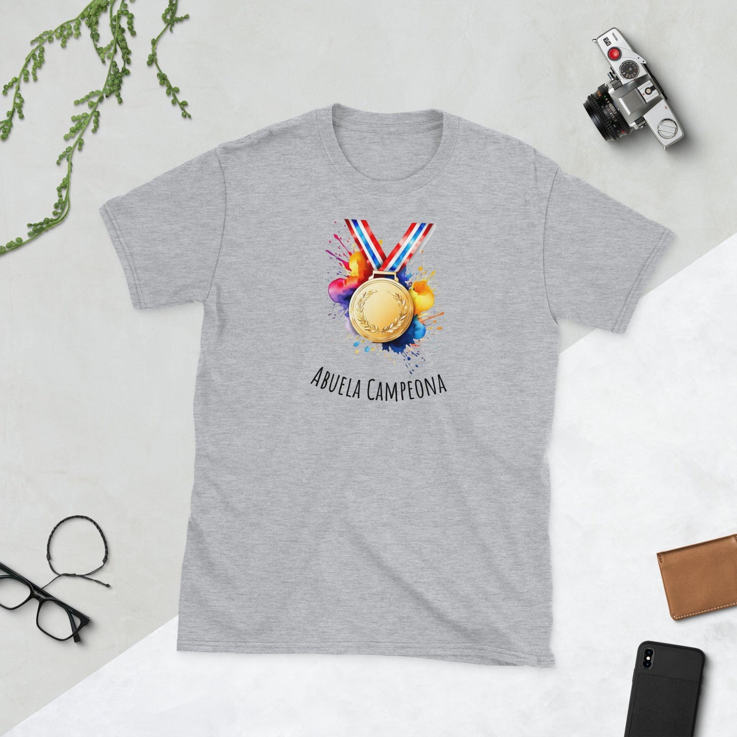 Padres Mágicos Gris deportivo / S Camiseta "Abuela Campeona" - Para las Mejores Abuelas