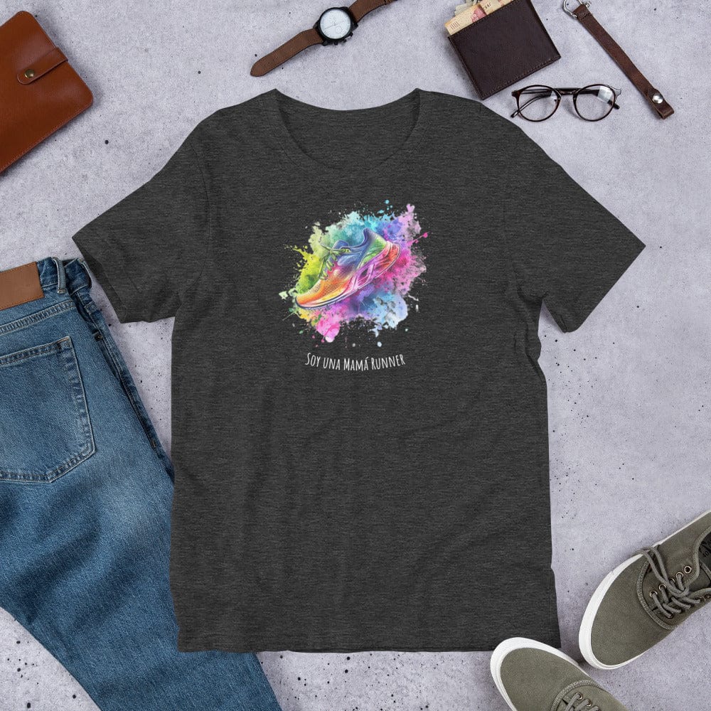 Padres Mágicos Jaspeado gris oscuro / S Camiseta "Mamá Runner" - Para Madres Corredoras