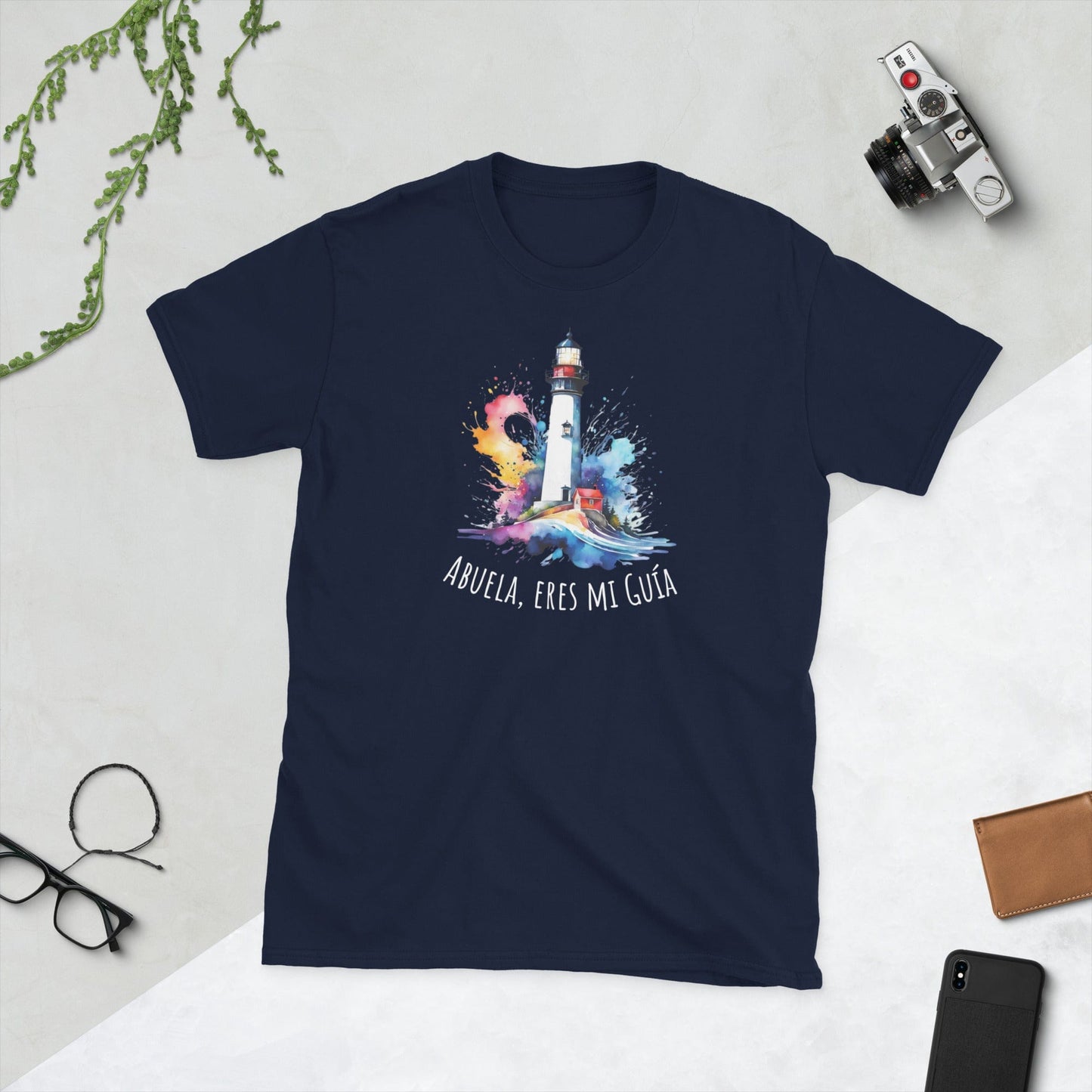 Padres Mágicos Marino / S Camiseta "Abuela, Eres Mi Guía" - Para Abuelas Especiales