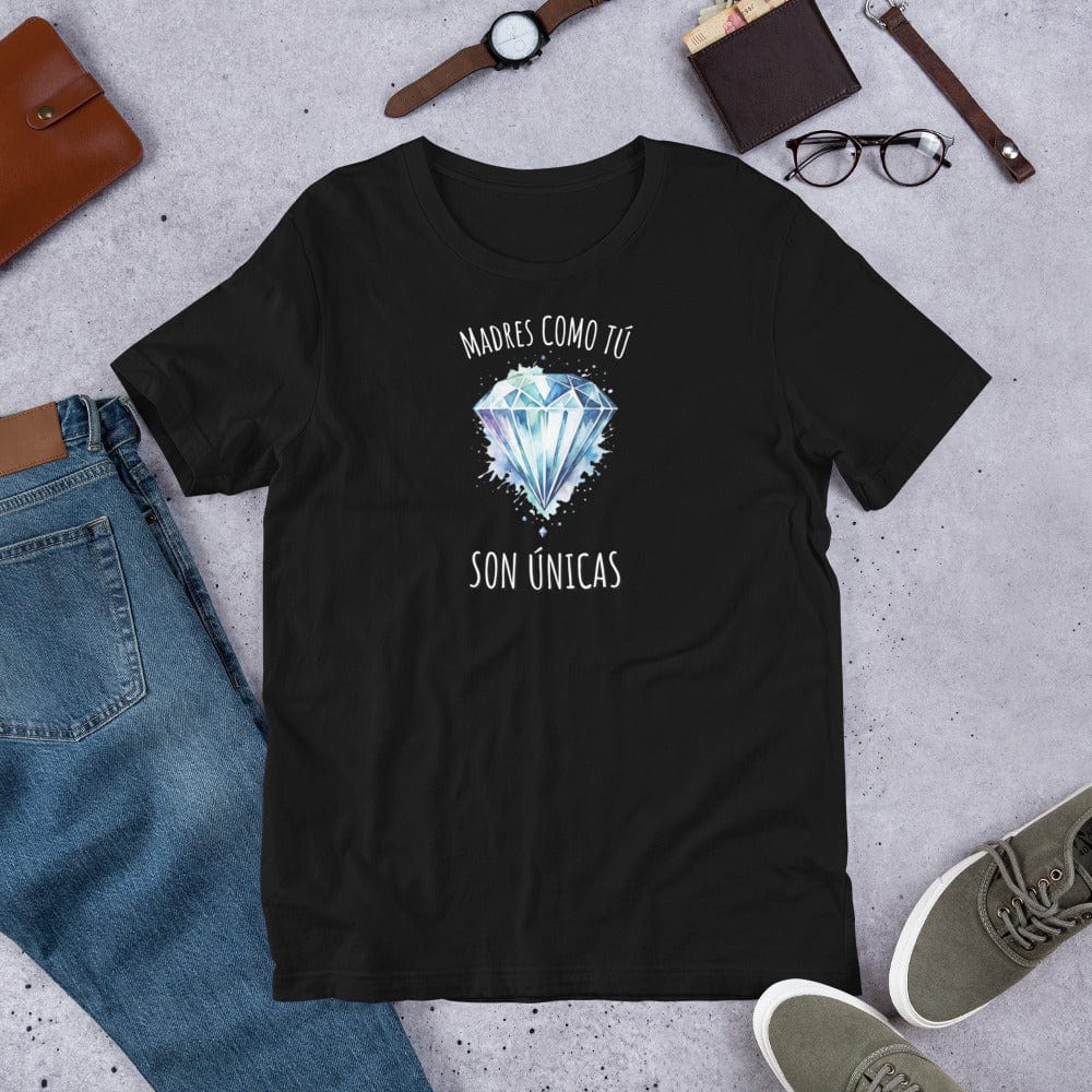 Padres Mágicos Negro / S Camiseta "Madres Como Tú Son Únicas" - Para Madres Especiales