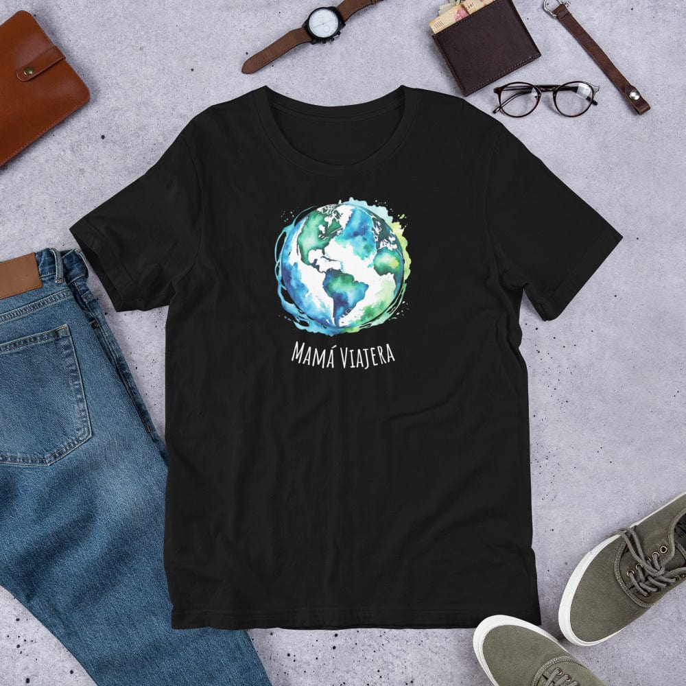 Padres Mágicos Negro / S Camiseta Mamá Viajera - Estilo Aventurero y Colorido para Amantes de los Viajes