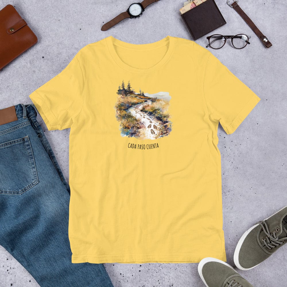 Padres Mágicos Amarillo / S Camiseta "Cada Paso Cuenta" - Para Perseverantes