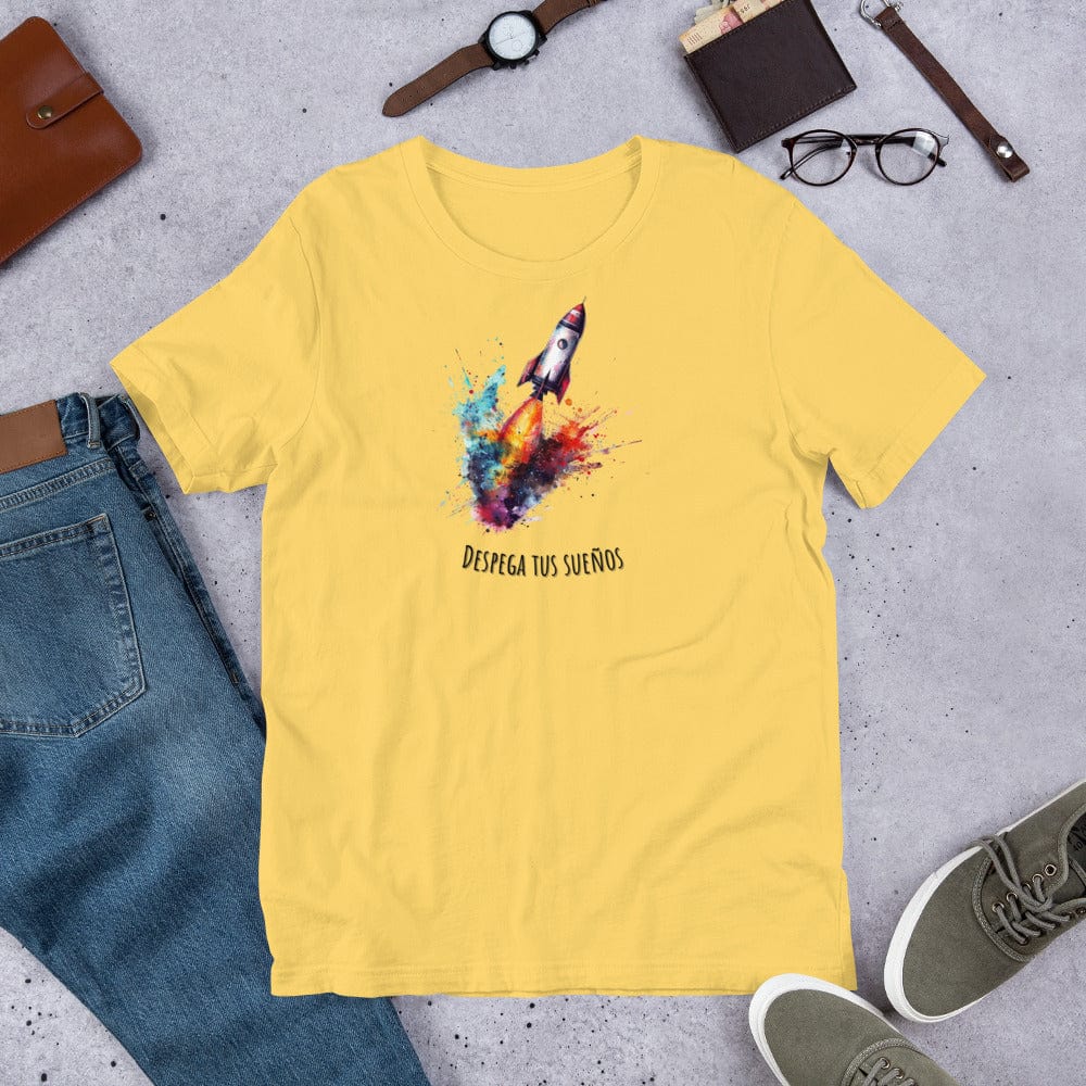 Padres Mágicos Amarillo / S Camiseta "Despega tus Sueños" - Para soñadores