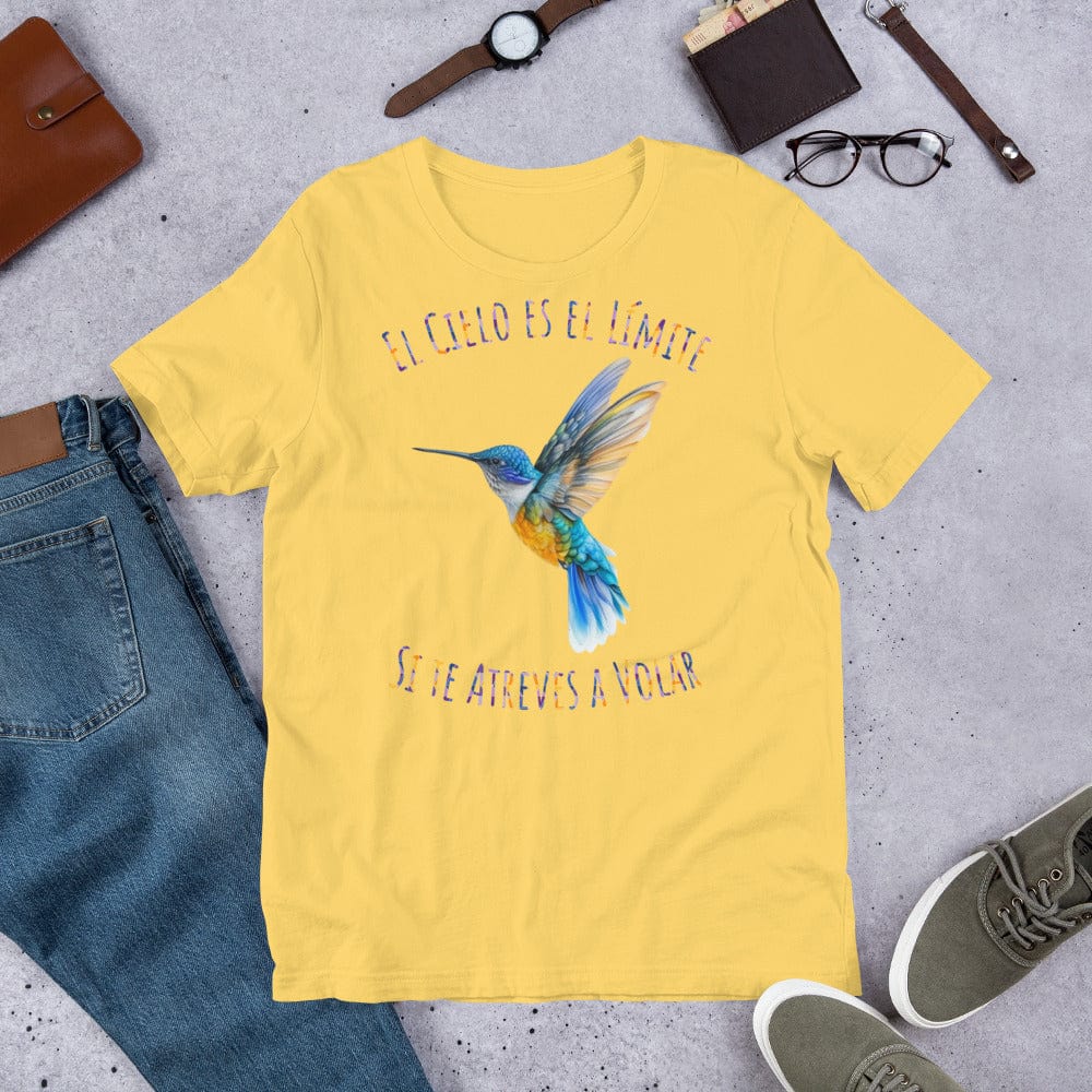 Padres Mágicos Amarillo / S Camiseta "El Cielo es el Límite" - Colibrí