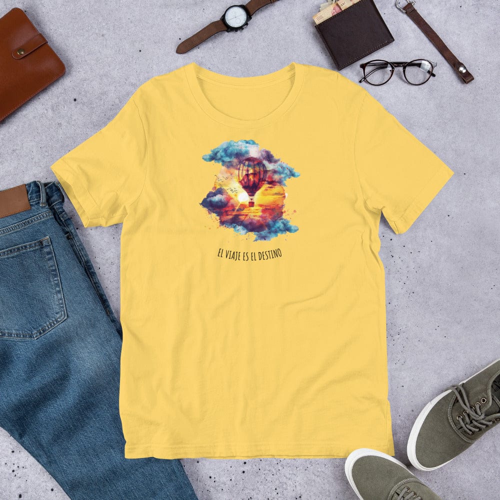 Padres Mágicos Amarillo / S Camiseta "El Viaje es el Destino" - Para Viajeros