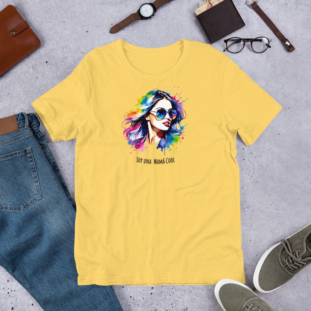 Padres Mágicos Amarillo / S Camiseta "Mamá Cool" - Para Madres con Estilo