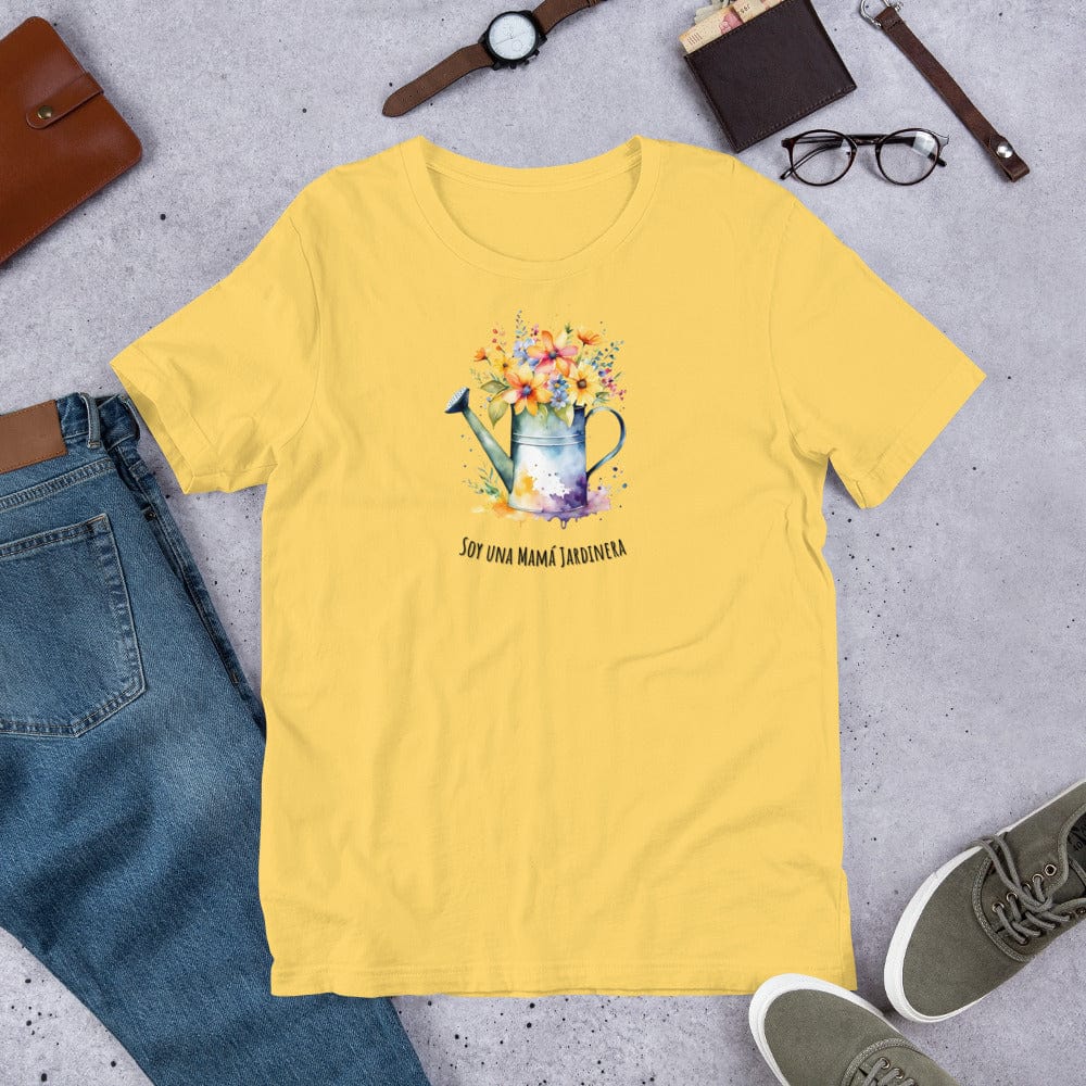 Padres Mágicos Amarillo / S Camiseta "Mamá Jardinera" - Para Madres Amantes de la Jardinería