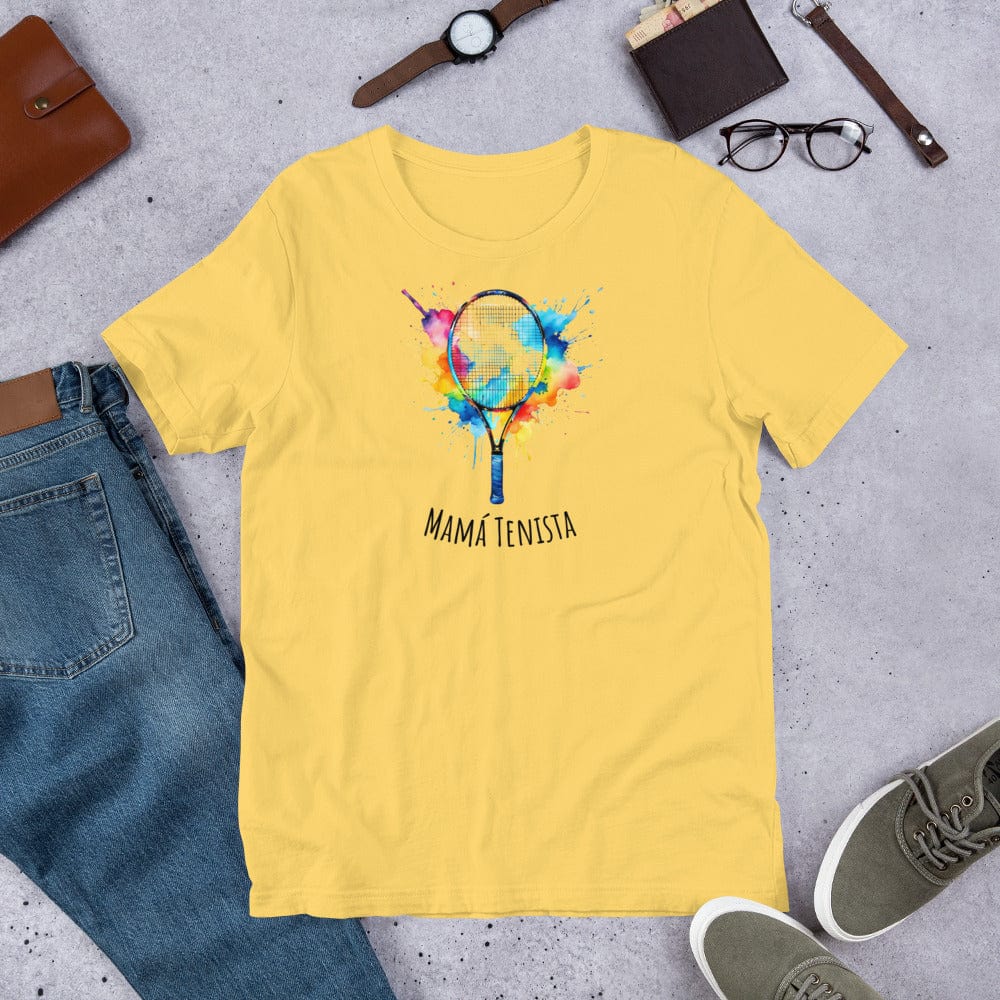 Padres Mágicos Amarillo / S Camiseta Mamá Tenista - Estilo Deportivo y Colorido para Amantes del Tenis