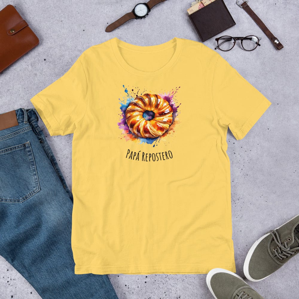 Padres Mágicos Amarillo / S Camiseta Papá Repostero - Estilo Dulce y Colorido para Amantes de la Repostería