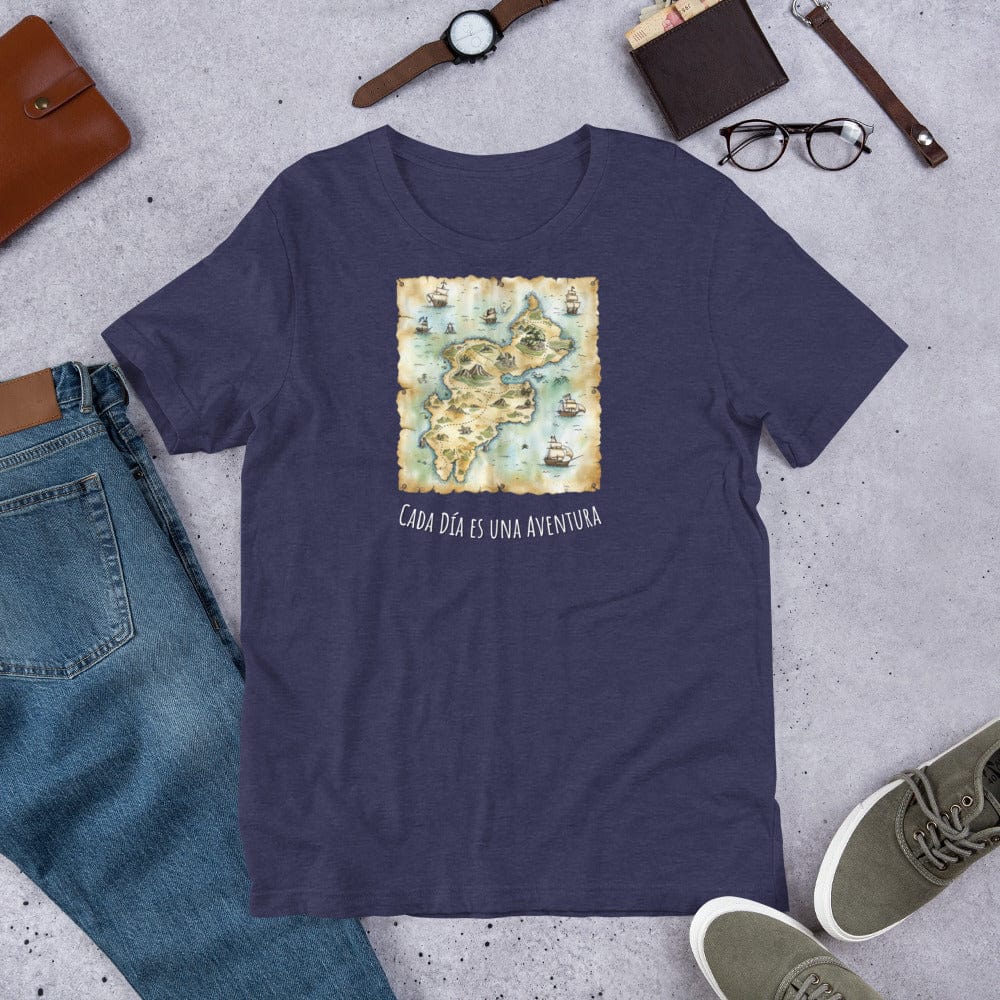 Padres Mágicos Azul medianoche jaspeado / S Camiseta "Cada Día es una Aventura" - Para Aventureros