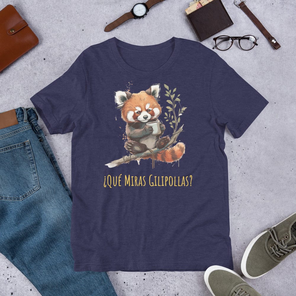 Padres Mágicos Azul medianoche jaspeado / S Camiseta "¿Qué Miras Gilipollas?" - Panda Rojo