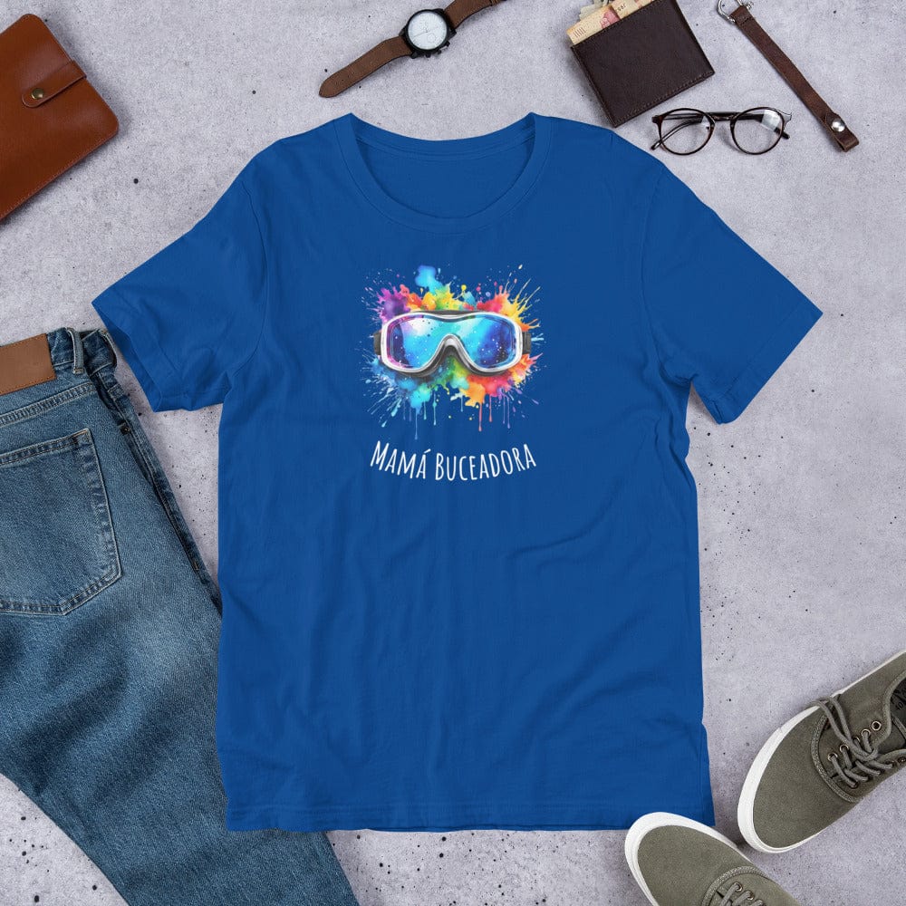 Padres Mágicos Azul real claro / S Camiseta Mamá Buceadora - Estilo Colorido y Aventurero para Amantes del Buceo