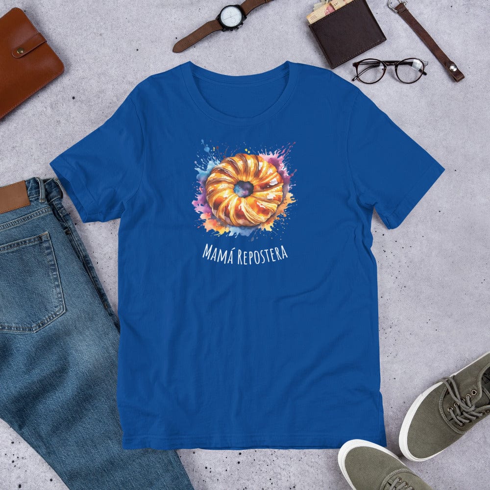 Padres Mágicos Azul real claro / S Camiseta Mamá Repostera - Estilo Dulce y Colorido para Amantes de la Repostería