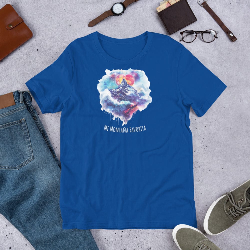 Padres Mágicos Azul real claro / S Camiseta "Mi Montaña Favorita" - Para Amorosos