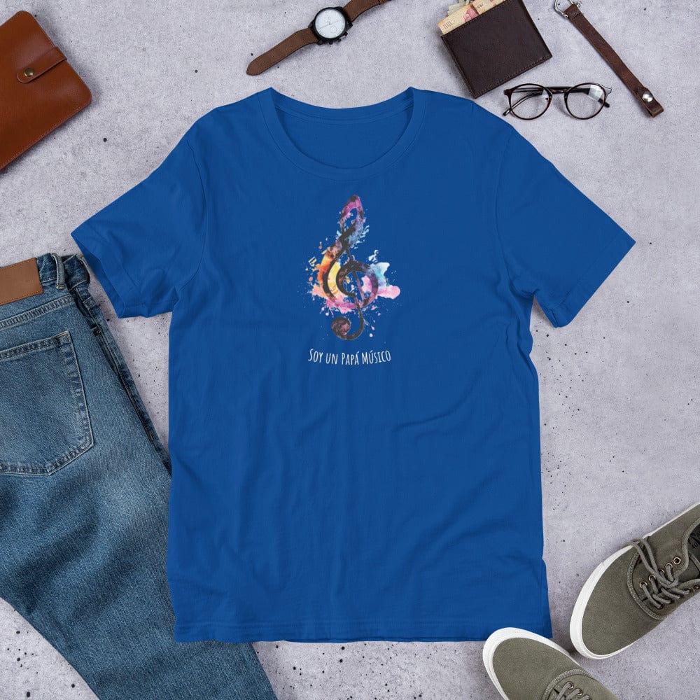 Padres Mágicos Azul real claro / S Camiseta "Papá Músico" - Para Amantes de la Música