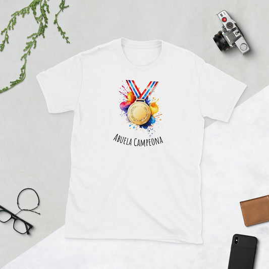 Padres Mágicos Blanco / S Camiseta "Abuela Campeona" - Para las Mejores Abuelas