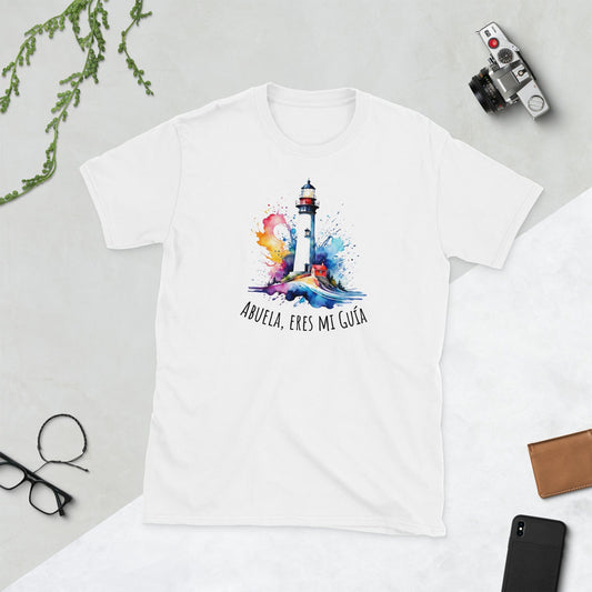 Padres Mágicos Blanco / S Camiseta "Abuela, Eres Mi Guía" - Para Abuelas Especiales