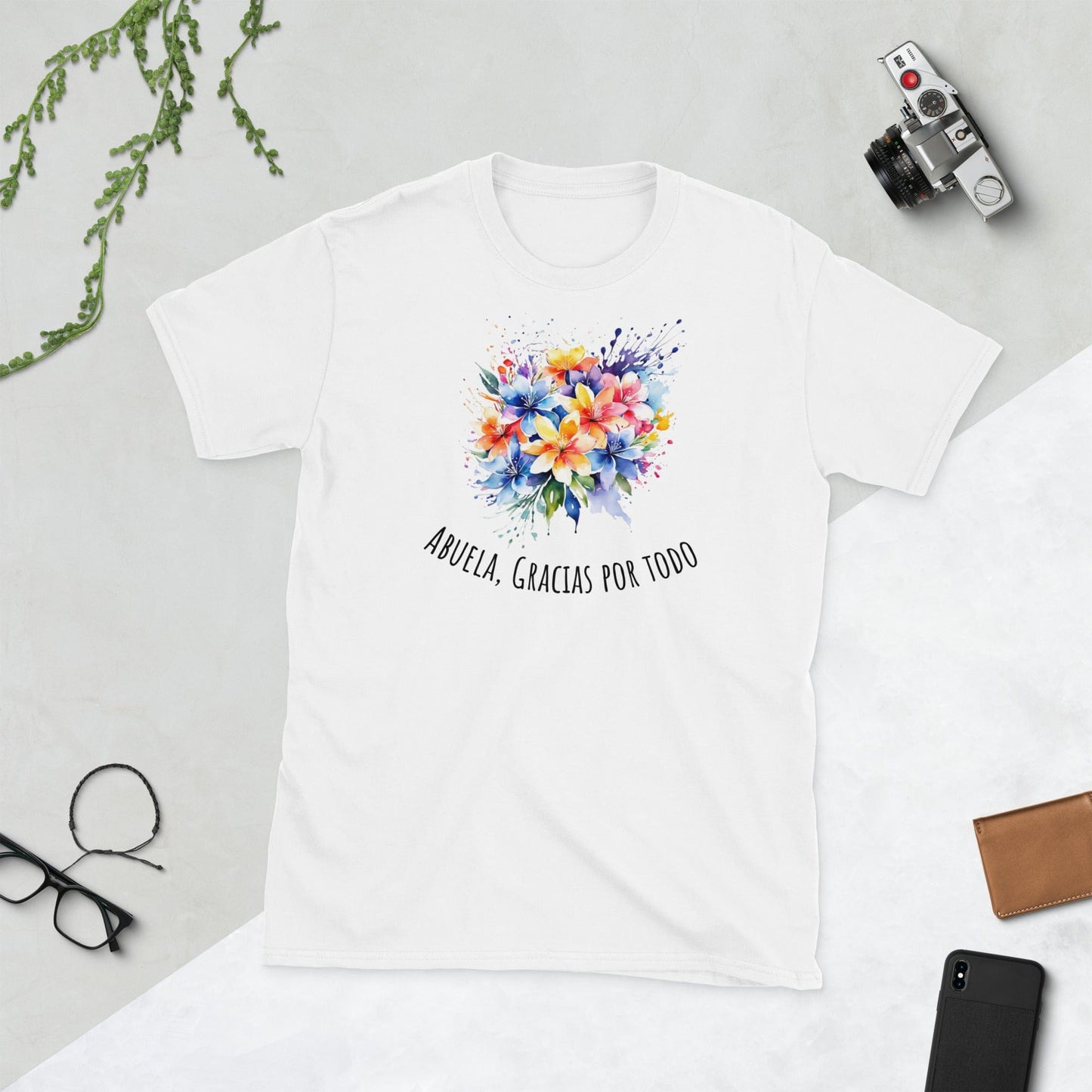 Padres Mágicos Blanco / S Camiseta "Abuela, Gracias por Todo" - Para las Mejores Abuelas