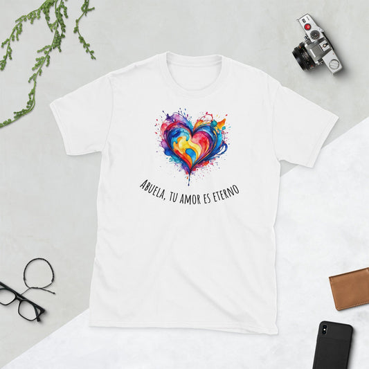 Padres Mágicos Blanco / S Camiseta "Abuela, Tu Amor es Eterno" - Para Abuelas Especiales