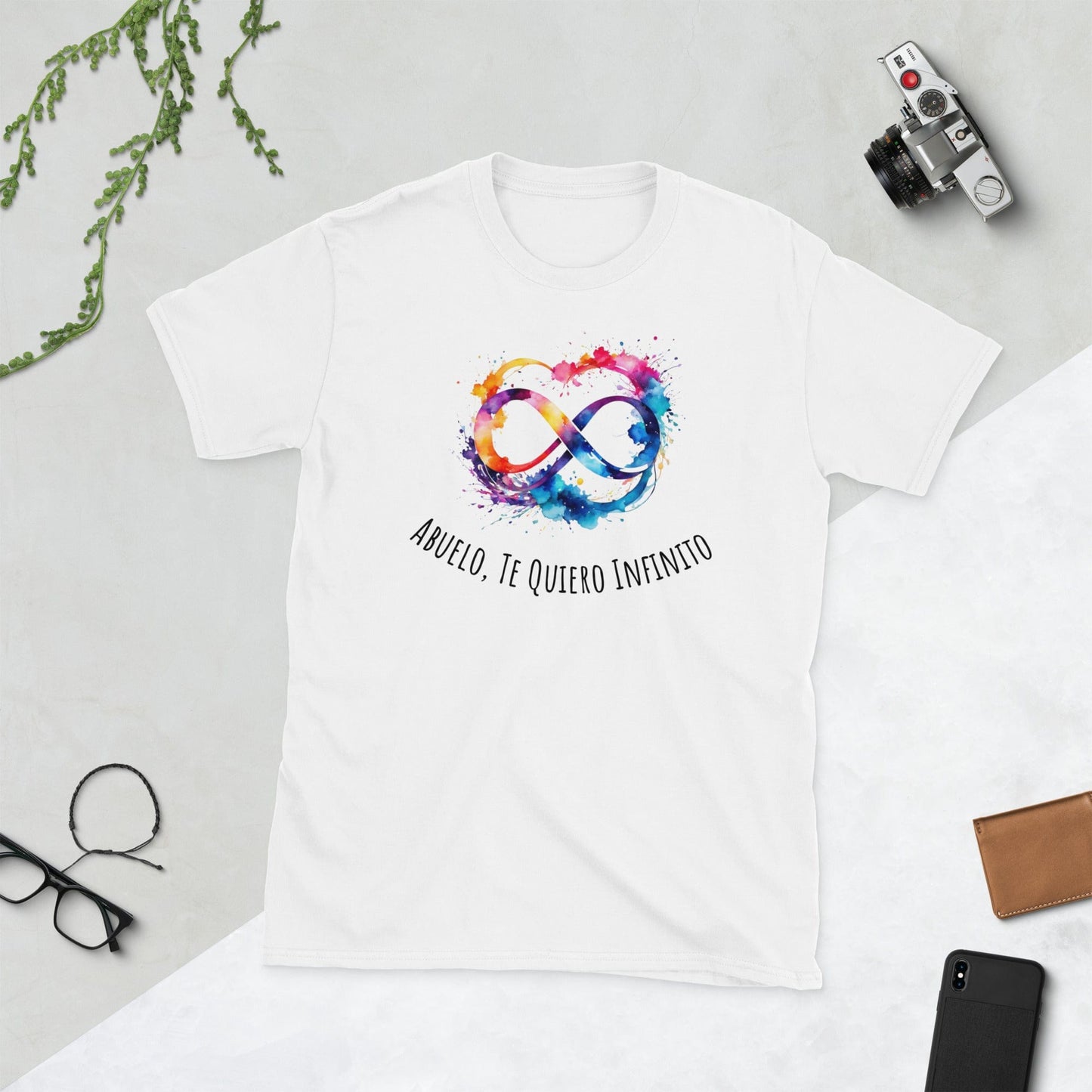 Padres Mágicos Blanco / S Camiseta "Abuelo, Te Quiero Infinito" - Amor Eterno para los Abuelos