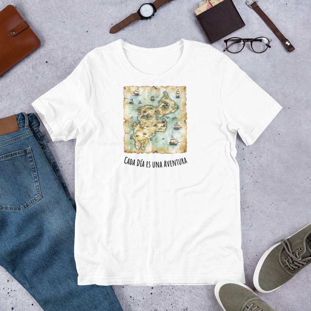 Padres Mágicos Blanco / S Camiseta "Cada Día es una Aventura" - Para Aventureros