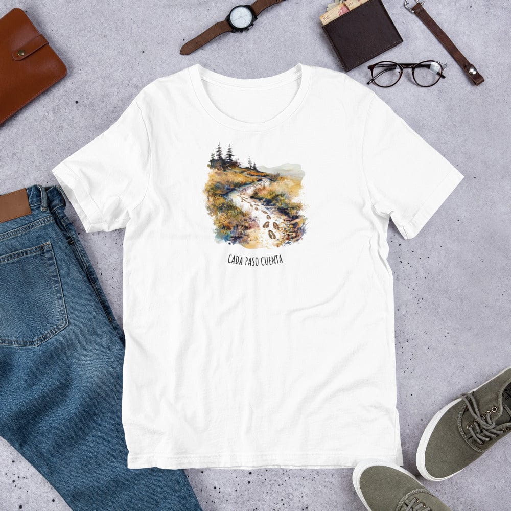 Padres Mágicos Blanco / S Camiseta "Cada Paso Cuenta" - Para Perseverantes