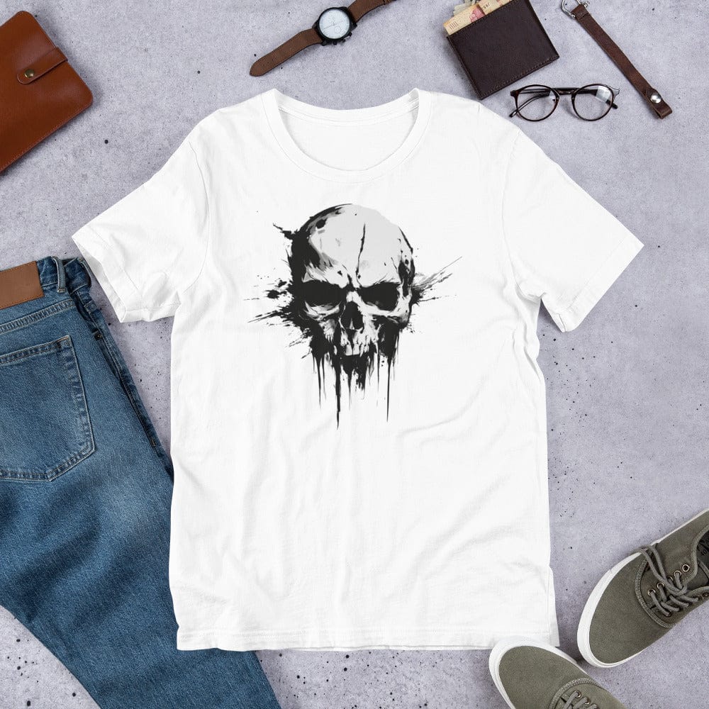 Padres Mágicos Blanco / S Camiseta Calavera Abstracta - Minimalista y Elegante