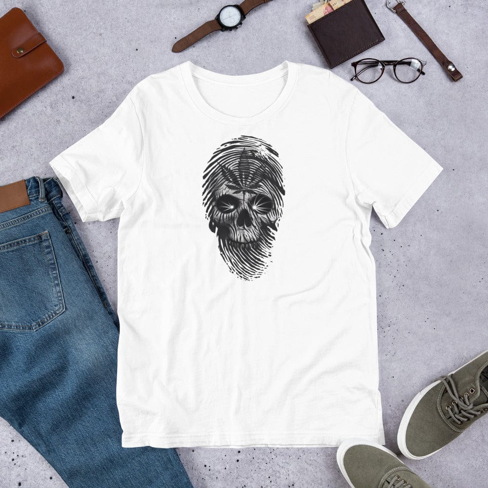 Padres Mágicos Blanco / S Camiseta "Calavera Misteriosa" de algodón suave - Para espíritus rebeldes