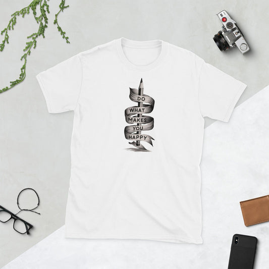 Padres Mágicos Blanco / S Camiseta Do What Makes You Happy - Diseño Inspirador y Artístico