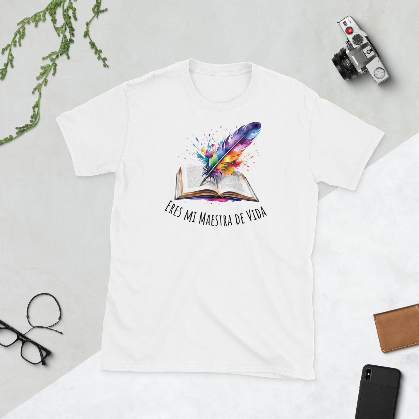 Padres Mágicos Blanco / S Camiseta "Eres Mi Maestra de Vida" - Para Madres y Abuelas Inspiradoras