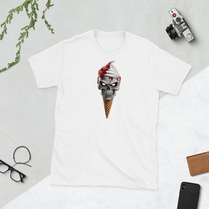 Padres Mágicos Blanco / S Camiseta "Helado Calavera" - Para Amantes de lo Original