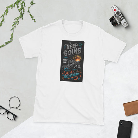 Padres Mágicos Blanco / S Camiseta Keep Going - Diseño Motivacional y Positivo