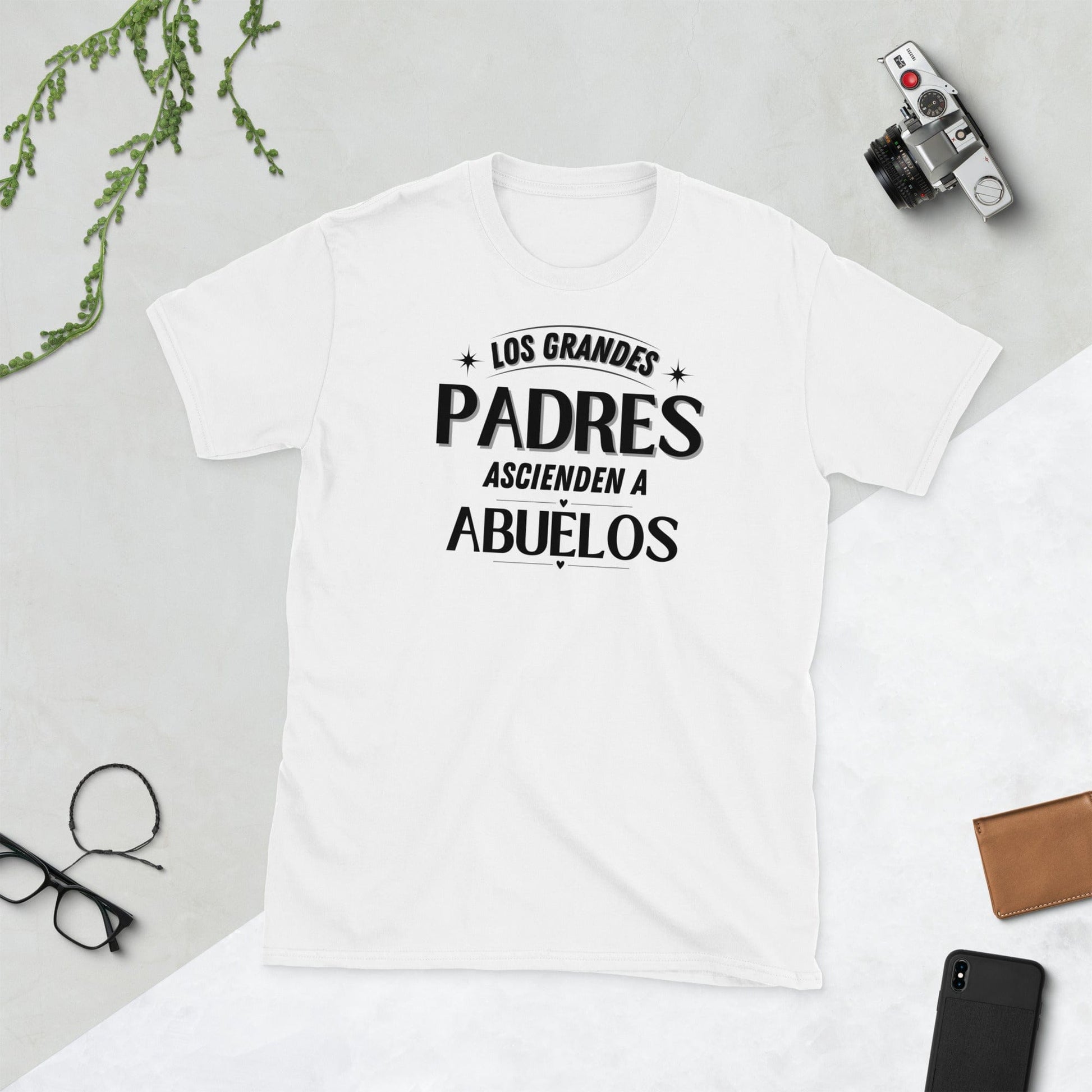Padres Mágicos Blanco / S Camiseta "Los Grandes Padres Ascienden a Abuelos" - Para Nuevos Abuelos